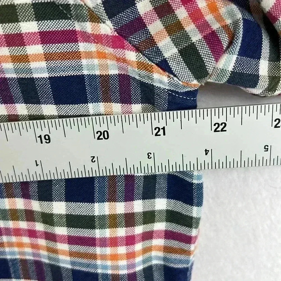 Cremieux Classics Men’s Shirt Sz L Blue White Plaid Button-down 100% Cotton - Picture 10 of 11